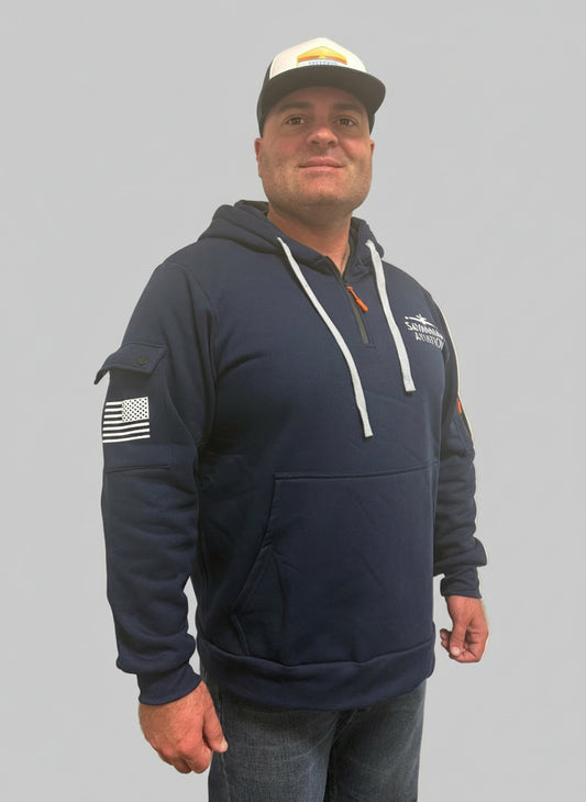 Quarter Zip Tactical Hoodie - NAVY