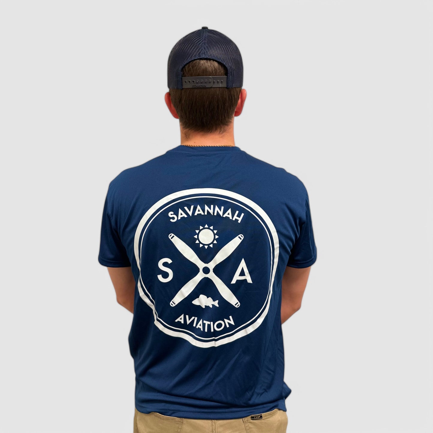 Navy Blue Tackle Shirt - SHORT SLEEVE