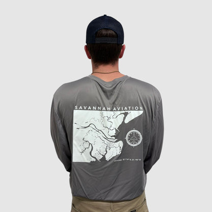 Gray Nautical Shirt - LONG SLEEVE