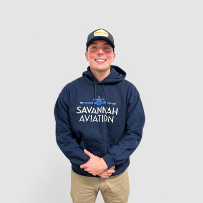 Navy Blue Hoodie - BLUE LOGO