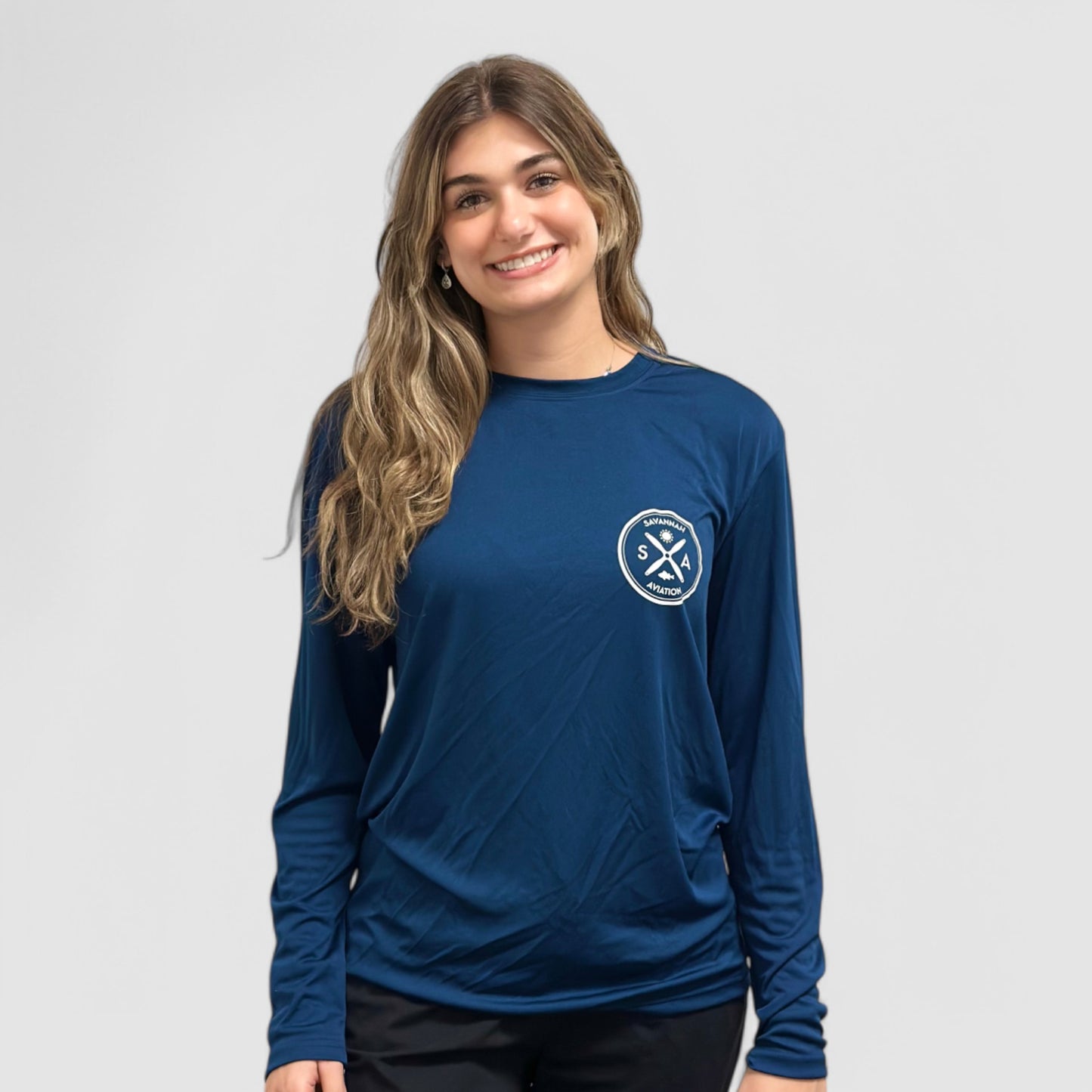 Navy Blue Tackle Shirt - LONG SLEEVE