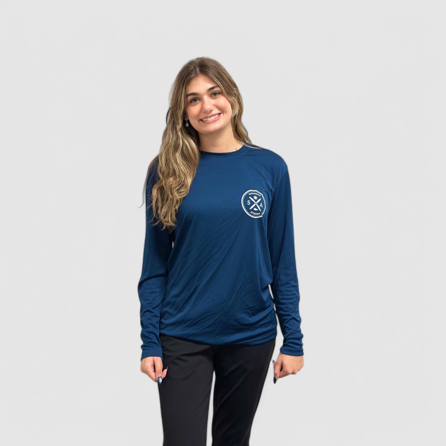 Navy Blue Tackle Shirt - LONG SLEEVE