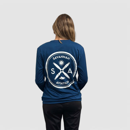 Navy Blue Tackle Shirt - LONG SLEEVE