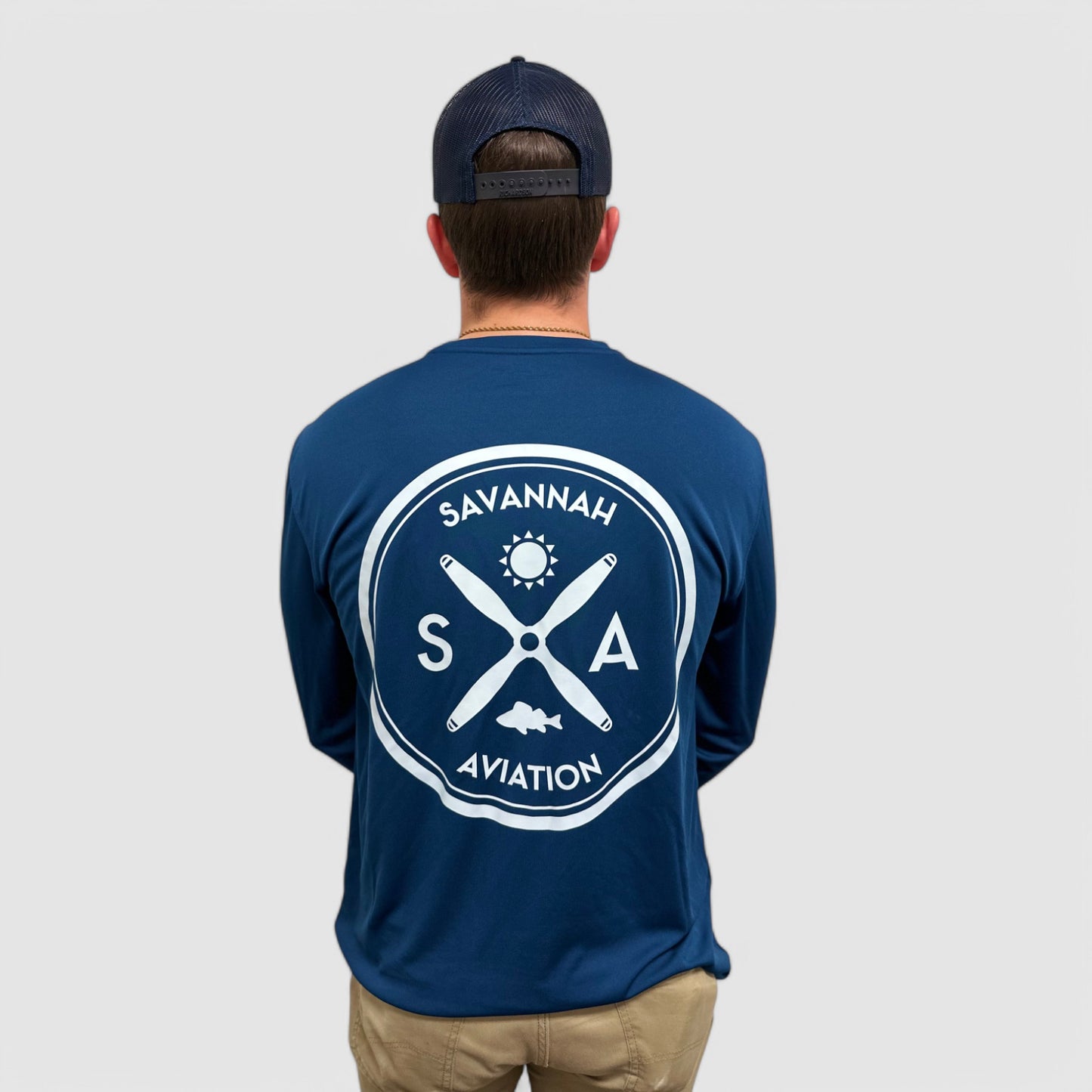 Navy Blue Tackle Shirt - LONG SLEEVE