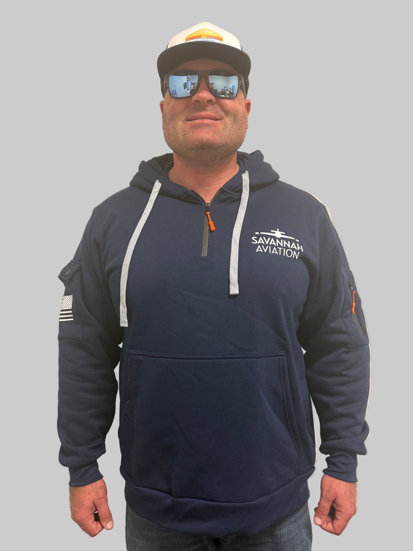 Quarter Zip Tactical Hoodie - NAVY