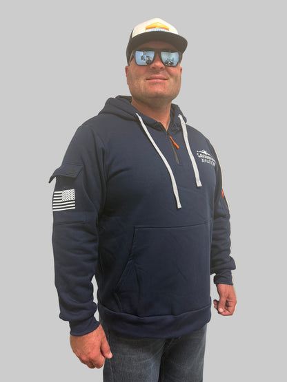 Quarter Zip Tactical Hoodie - NAVY
