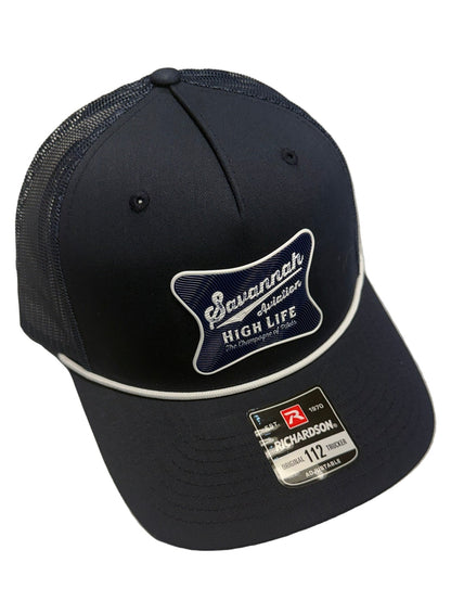 Navy Aviation Mesh Hat - Blue & White SA High Life Logo