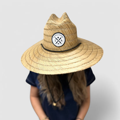 Straw Hat - Black & White SA Logo