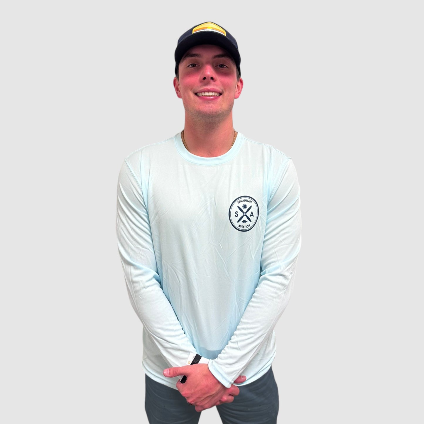 Light Blue Tackle Shirt - LONG SLEEVE