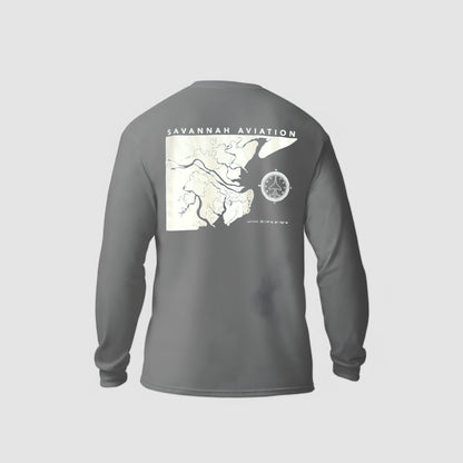 Gray Nautical Shirt - LONG SLEEVE