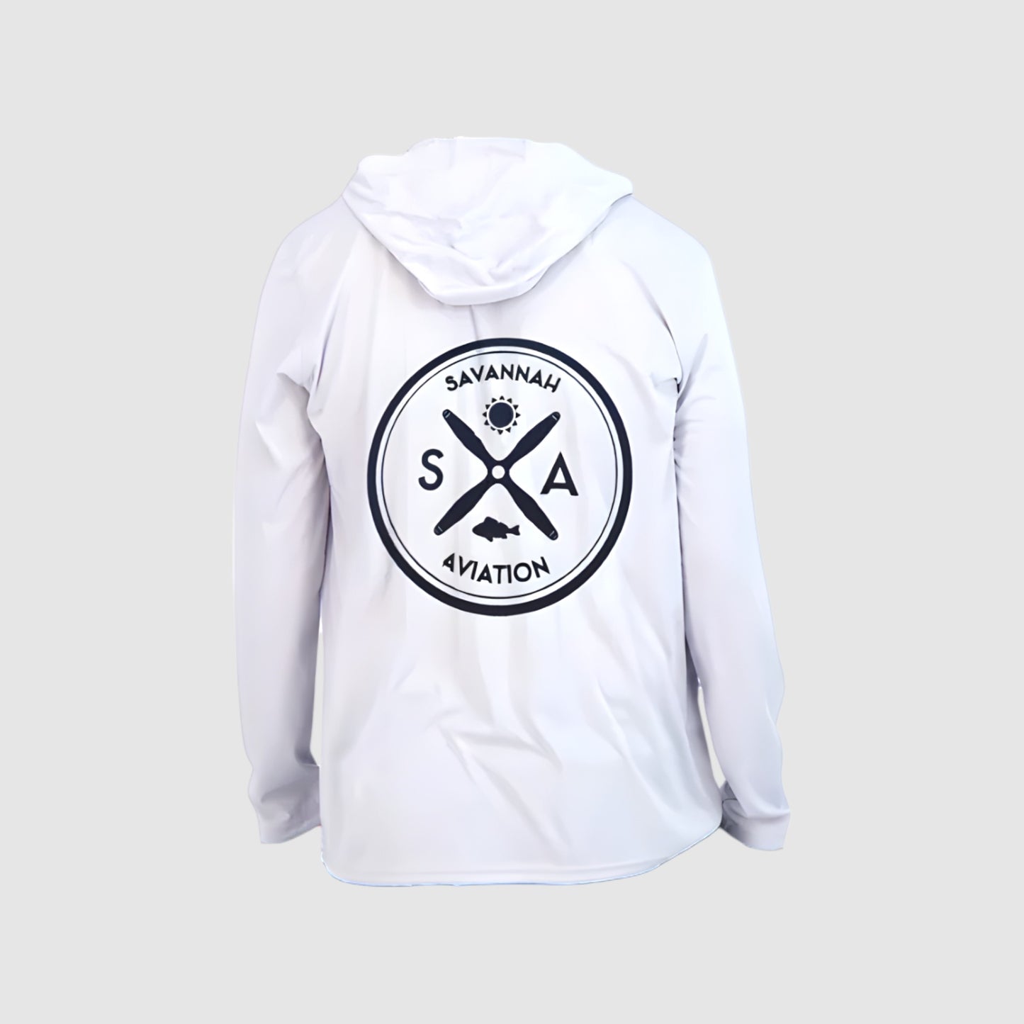 White Hooded Tackle Shirt - LONG SLEEVE