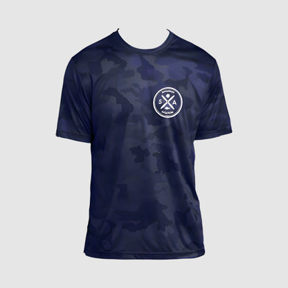 Navy Blue Bubble Camouflage Shirt - SHORT SLEEVE